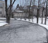 They re configured much like radiant heating systems, except they are installed underneath driveways, sidewalks, patios and carports.