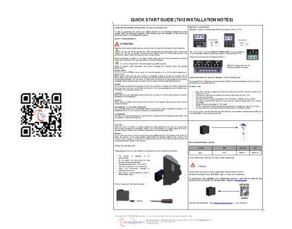 guide and QR code 1 supply terminal 3 poles