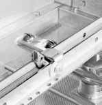 This device is placed inside the prewashing and washing zones of the dishwashers with pull-through rack, by the lower washing arms.