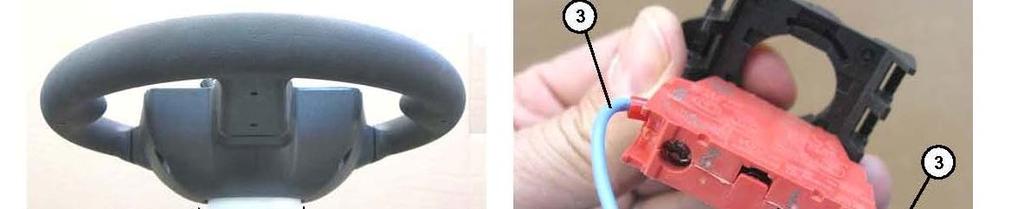 3. Unscrew the central nut (5) of the steering wheel (6). 4.