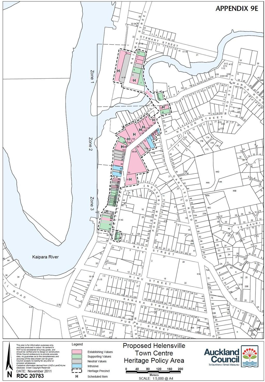 HELENSVILLE TOWN CENTRE HERITAGE POLICY AREA APPENDIX 9E Auckland
