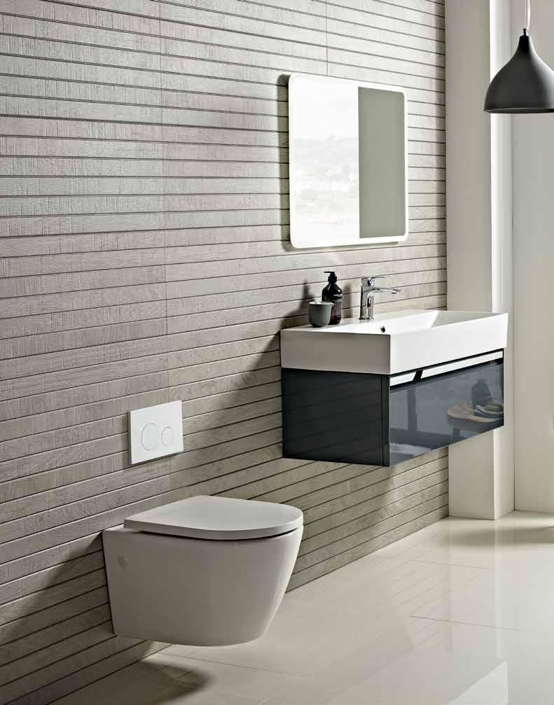 24 The Forum Collection With its modern lines Forum brings organised style to any bathroom.