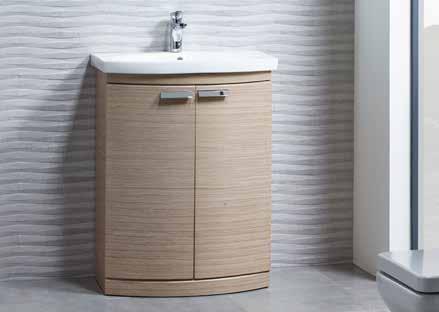 FEATURES Curve fronted basin units are finished with an elegant chrome handle which complements their shape perfectly.