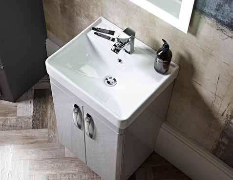 FEATURES The Compass range features compact 500mm units ideal for smaller bathrooms, and 600mm and 800mm sizes - all available as