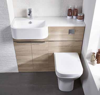 panel trim. Installation is very easy, with no cutting required to fit the basin. We recommend use of the Tavistock Vortex Cistern (see page 132).