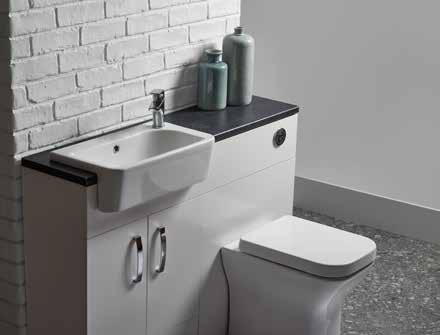 Alternatively use with a conventional semi-countertop basin and laminate worktop.