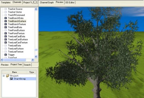 5856 Analysis of computer aided design employed in landscape design BTAIJ, 10(12) 2014 Figure 4 : Tree model by Quest3D Virtual scene for