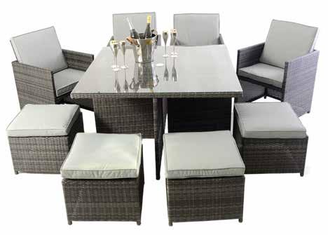 2: Kensington Club 5 Piece SOFA SET Includes 1 x 2 Seater Sofa with Full Cushions, 2 x Armchairs with Full