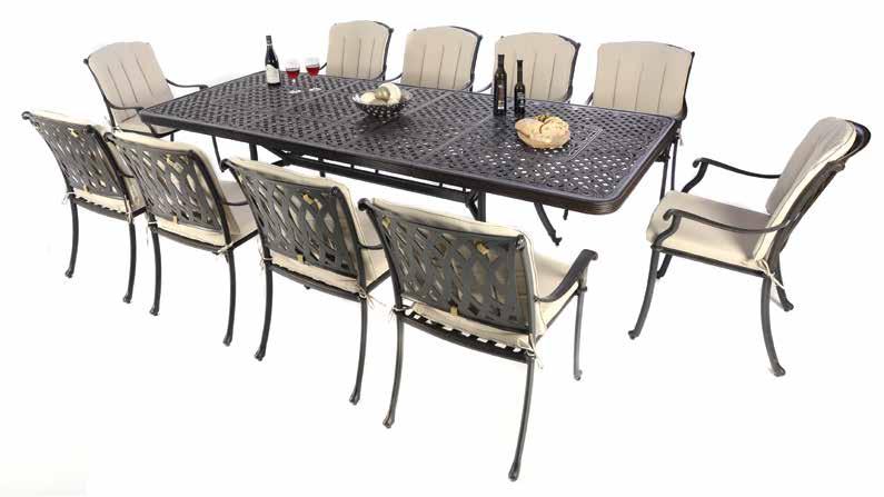 5: Outside Edge Extending Chair Dining Set 1 x 182cm extending to 264cm Rectangular Dining Table, x