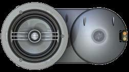 7" ICS Rear Wave Control CEILING-MOUNT LOUDSPEAKERS 7" glass fiber woofer cone with curvilinear profile 1" UltraSilk soft dome tweeter pivots up in any direction Custom-tuned, integrated rear wave