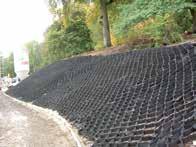 Geocell-pins SIZE 550 long x 8 dia. Geomembrane protection Soil-nailing cover Landfill lining Steel Once placed and secured on the slope, the geocell can be filled with soil or a mineral fill.