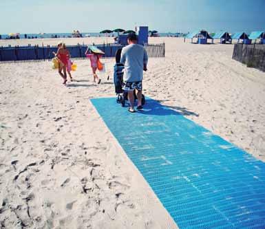 PATHMAT Beach Access Matting FREQUENCY OF USE SUGGESTED APPLICATIONS Occasional consecutive use Flexible surfacing for temporary or permanent access over soft sand surfaces and beach access.
