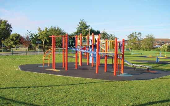 SAFETY RUBBER MAT Play area safety Permanent impact absorbing, slip resistant permeable matting for play areas, fitness/ fun trails and pathways.