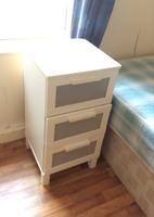 923762847338283 Bedside Cabinet White with