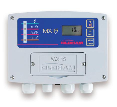 It has two different alarm thresholds and built-in relays. It can be easily mounted to a DIN rail. Input: Wheatstone Bridge sensor Outputs: 2 relays (1 common gas and fault, 1 gas) Power supply: 11.