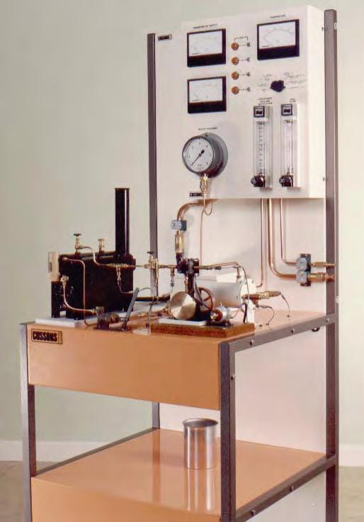P7669 Miniature Steam Power Plant GAS FIRED MODEL STEAM BOILER with a design pressure of 4 bar g and an equivalent evaporation of 24.5 kg steam per m³ gas consumed from and at 100ºC.