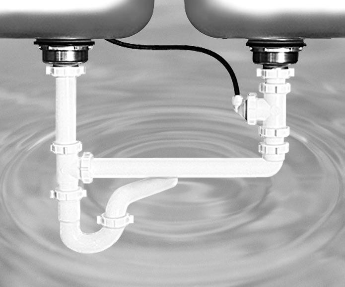 DLA-12 everse Osmosis DAIN LINE ADAPTE The DLA-12 can be used anywhere a drain saddle is typically installed undercounter, providing a solid professional connection.