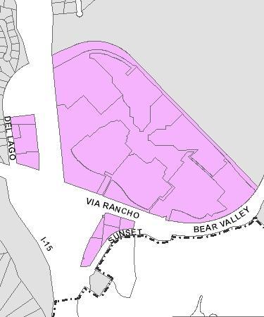 La Terraza Location: La Terraza Boulevard and West Valley Parkway Size: Approximately 41 acres (Figure II-7, Area #5).