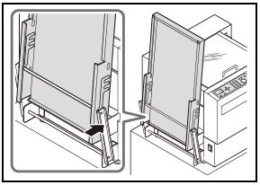 There are 3 setting positions of the stacker tray.