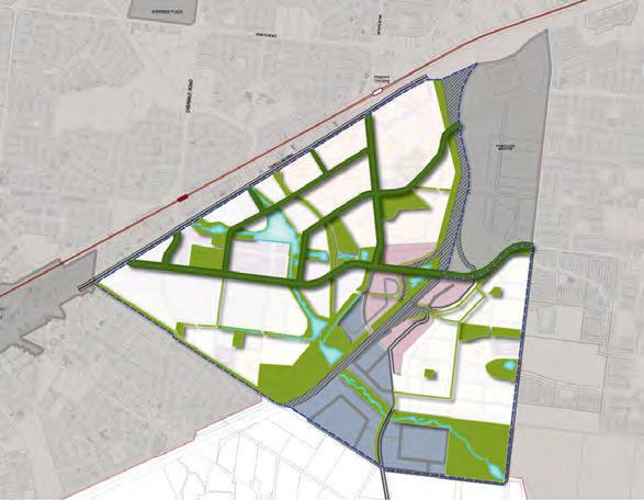 3.5 Enterprise and Interchange Business Precincts 3.5.3 Open Space, Drainage, Biodiversity and Heritage Enterprise and Interchange Business Precincts Vision These precincts will make optimum use of