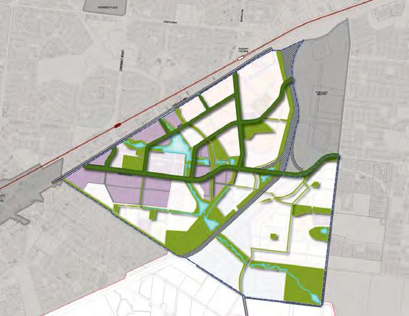 3.3 Commercial Precincts Commercial Precincts Vision The East Werribee Town Centre will be surrounded by a new commercial precinct focused on the Sneydes Road boulevard, and between the Princes