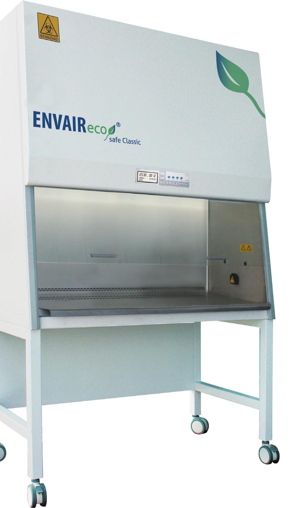 Clean technology for a clean environment ENVAIR eco safe Classic the clean generation ENVAIR eco safe Classic Microbiological Safety Cabinets belong to the latest generation of laminar airflow