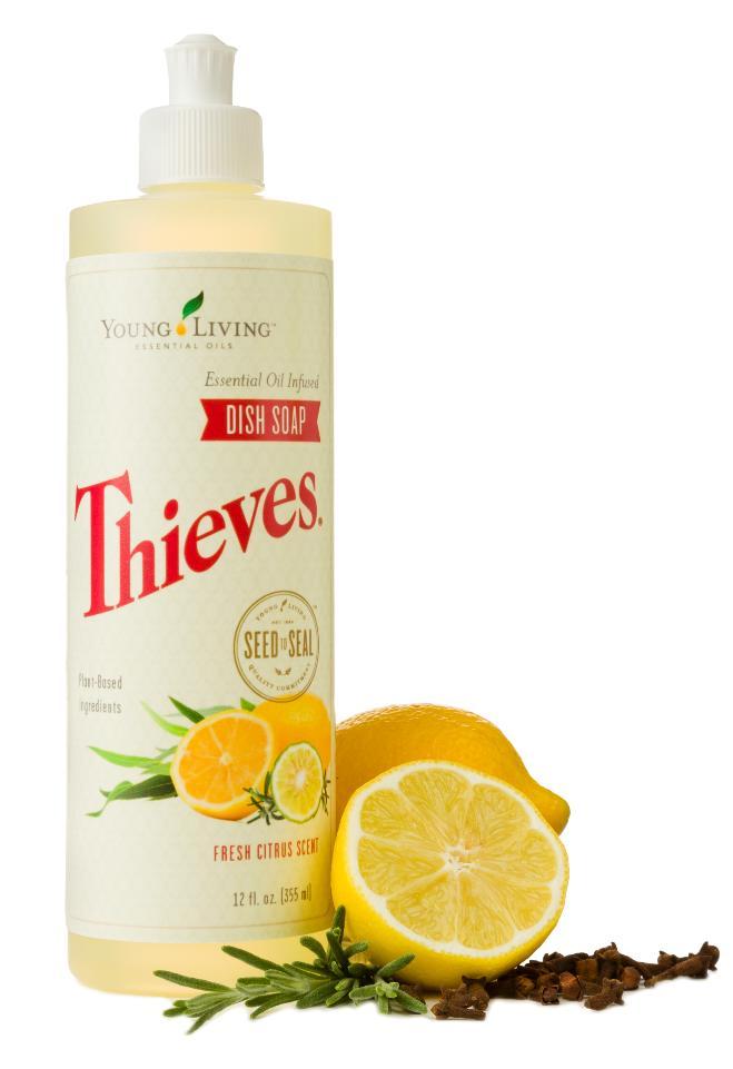 THIEVES DISH SOAP Plant-based formula Leaves dishes sparkling clean Free from SLS, dyes, SLES,