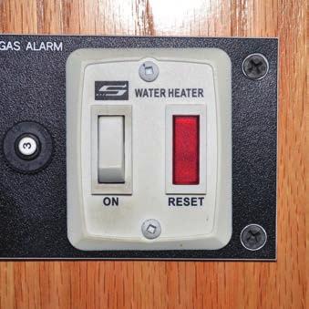 HOT WATER YOUR BOAT IS EQUIPPED WITH A 10-GALLON CAPACITY WATER HEATER. To Start Turn ON the DC MAIN. Turn ON the valve for your propane tank. Turn ON the WATER PUMP breaker located on the DC panel.