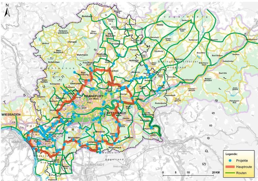 Regionalpark network of routes and -projects Abb. Bender Buch planned network of routes: ca.