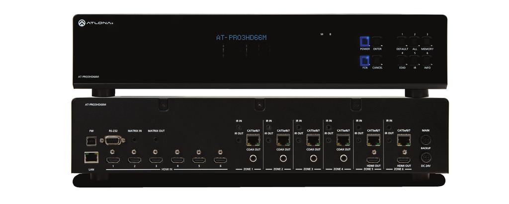 Atlona PROHD Matrix Switcher Family ATL-ATPROHD66M Easier to Install, Better Value Matrix switchers route sources to displays so devices can be shared in multiple spaces simultaneously.