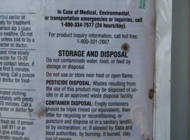 and Disposal, Note, or General Instructions Proper Conditions: Temperature &