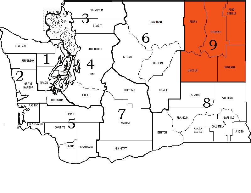 Region 9 Ferry, Lincoln, Pend Oreille, Spokane, and Stevens counties are part of Region 9. In 2006, 75% of the fire agencies reported NFIRS data to the Office of the State Fire Marshal.