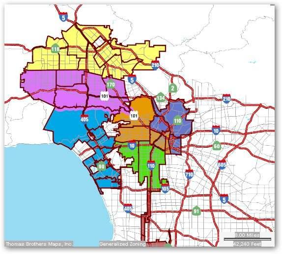 Urban boundaries Los Angeles, CA Pop: 15,000,000
