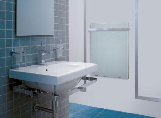 Stainless steel towel rail for GR 300, 500, 700 and 900 panels These towel rails are designed as an accessory for GR radiant glass panels in all