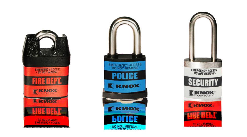 18 KNOX PADLOCKS ACCESS IS KEY. KNOX PADLOCKS Provide first responders access through locked, manual vehicle and pedestrian gates and barriers.