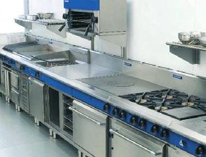 The most common range configuration is an oven topped by a four or six burner.