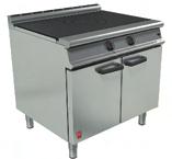 770 D 890 H 8 x 8kW burners - 278,000 total Btu/hr N or LP - 10kW double oven Adjustable feet, splashback & shelf Heavy