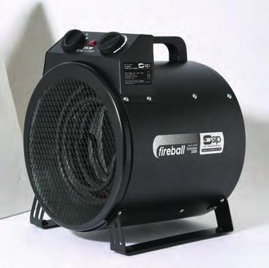 ELECTRIC HEATERS 09160 Fireball Turbofan 3000 A highly yet portable electric fan heater. Perfect for small garages, workshops, offices and domestic use from a 13amp plug.