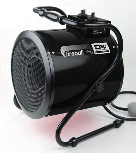 2kg Packaged Dimensions (HxWxL) 340 x 260 x 260mm Barcode Number 5012713091607 138 09293 Fireball Turbofan 9000 Super powerful, this 9000w industrial electric fan heater is thermostatically