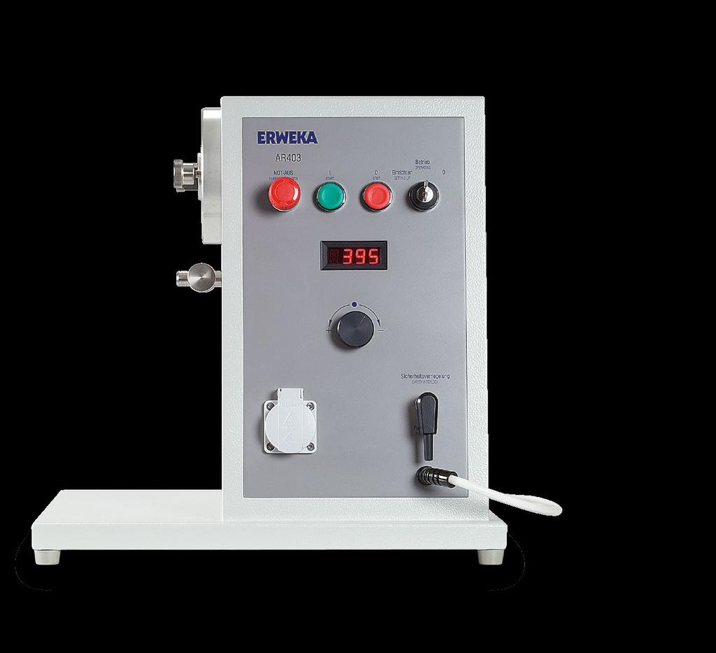 ERWEKA AR 403 Ideal for R&D and small scale production Erweka s All-Purpose equipment is ideal for small scale production in the pharmaceutical, chemical, cosmetic and food industries.