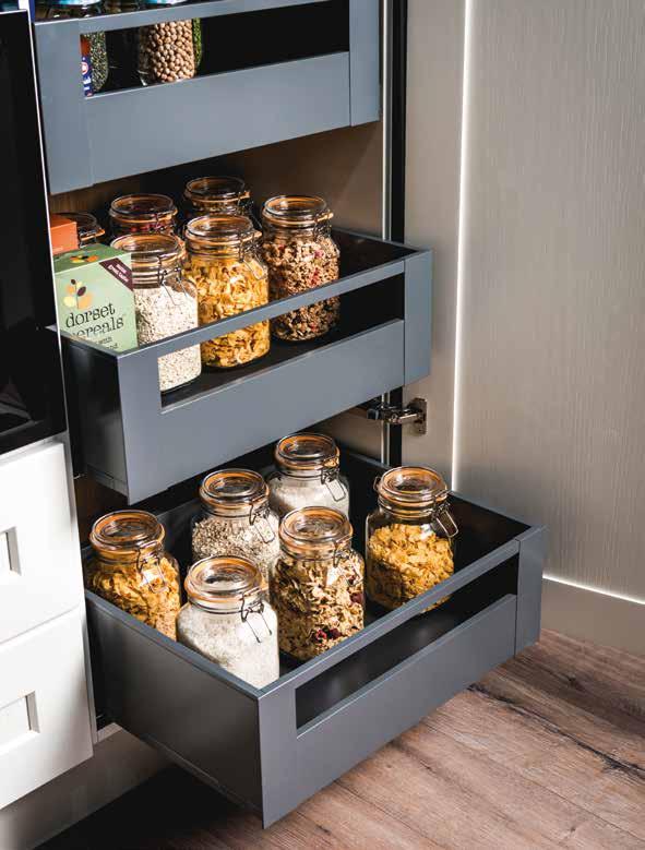 appliances, with Blum hideaway storage solutions