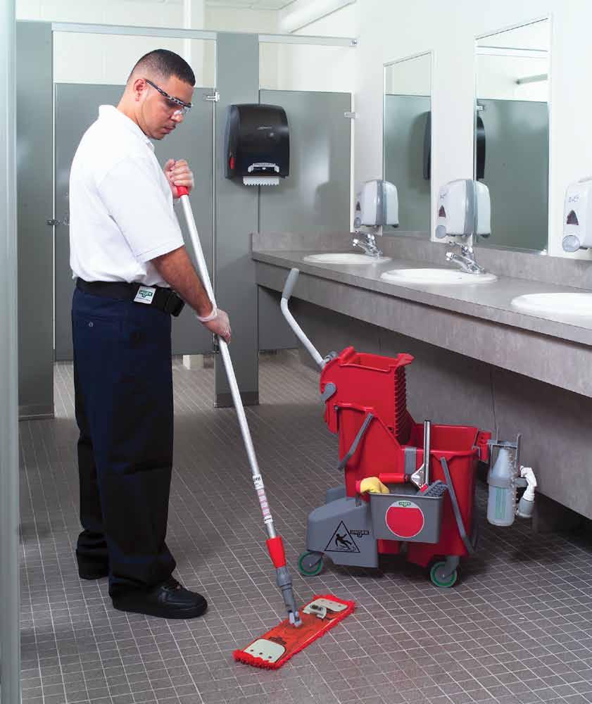 Watch the BETTER x Restroom Cart Video Using tools that are ergonomic and a process that is intelligently designed, workers achieve a result that is effective and hygienic.