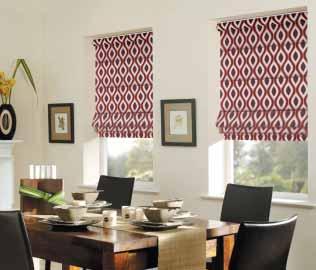 Performance Roman blinds can be easily raised or lowered and