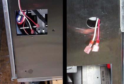 CHAPTER 3: INSTALLATION 3.1 Installing the Fryer (cont.) 3. Connect red/white or red/yellow wires (Figure 4, left) between fryer sections being assembled (Figure 4, right, arrow).