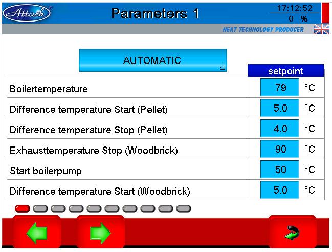 8. SETTING THE PARAMETERS The ATTACK WOOD&PELLET boiler enables to set the parameters in two levels.