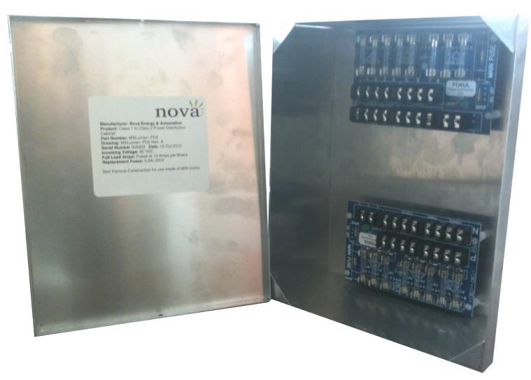 12. Class 2 Power Distribution Panel Specifications The Class 2 Power Distribution Panel allows intrinsically safe (NEC Article 504) class 2 low voltage wiring to be completed using a single class 1