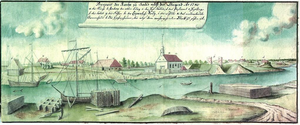 Proceedings of the Latvia University of Agriculture Fig. 2. The landscape of the church of Salacgriva (at that time Vecsalaca) in the end of the 18 th century [37] Fig. 3.