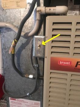 2 Furnace disconnect is located 