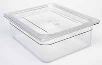 Camwear Polycarbonate Lids Using Camwear lids on all food storage containers is essential
