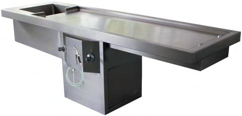 Mortuary Products IMAGE TYPE / MODEL Dimensions (L X d x h) PRODUCT CODE Model KZ Autopsy Table SPECIFICATION MODEL KZ: 100 2500 100 Franke Model KZ Autopsy Table 2500x770x850 mm to be manufactured